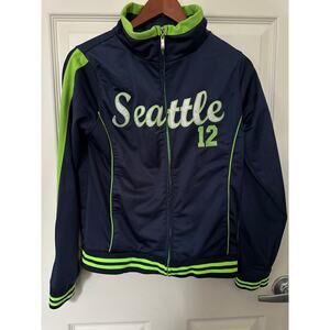 Women’s Seattle Seahawks Full Zip Hoodie Blue/Green Size L